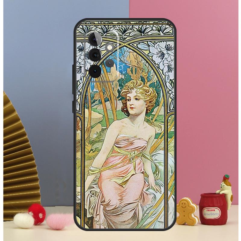 

Alphonse Mucha Painted Phone Case For Samsung Galaxy A12 A32 A52 A14 A24 A34 A54 A53 A33 A13 A15 A25 A71 A51 Cover Samsung A51 4G