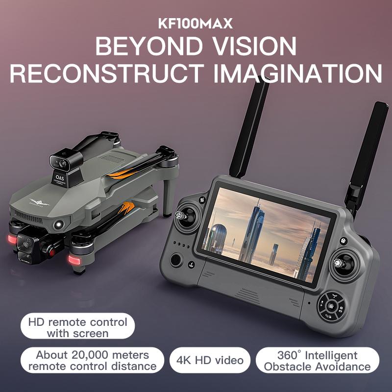 2025 NEW KF100/KF100 MAX GPS Drone With Screen 8K HD Camera 3-axis Gimbal Obstacle Avoidance Brushless Aerial Photography Drone