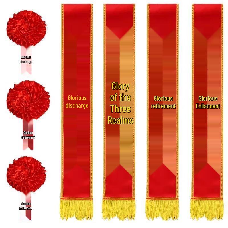Yishi Ceremonial Red Flowers and Ribbons