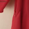 ZANZEA Women Summer Round Neck Casual Half Sleeve A-Line Dress