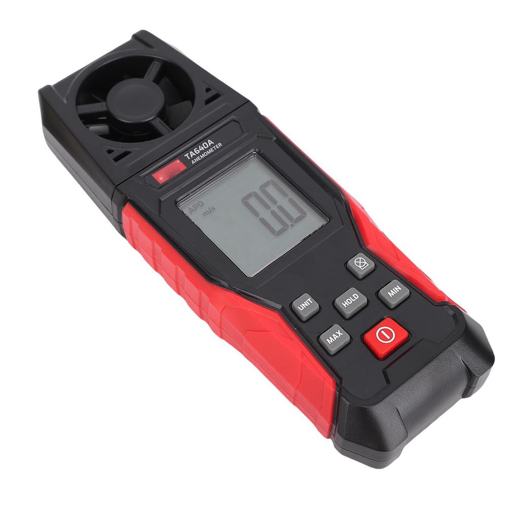 Digital Anemometer with 8 Vanes Handheld Wind Speed and Temperature Meter 0.1 to 30.0m s 0 to 45.0 celsius