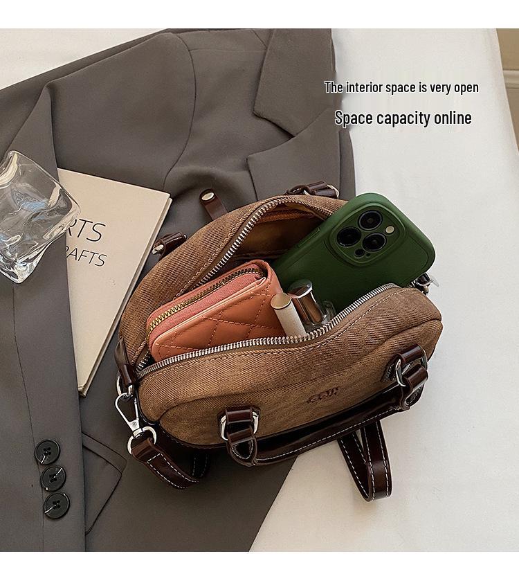 2024 Autumn/Winter Small High-End Fashion Handheld Bowling Bag & Crossbody Commute Shoulder Bag for Women.