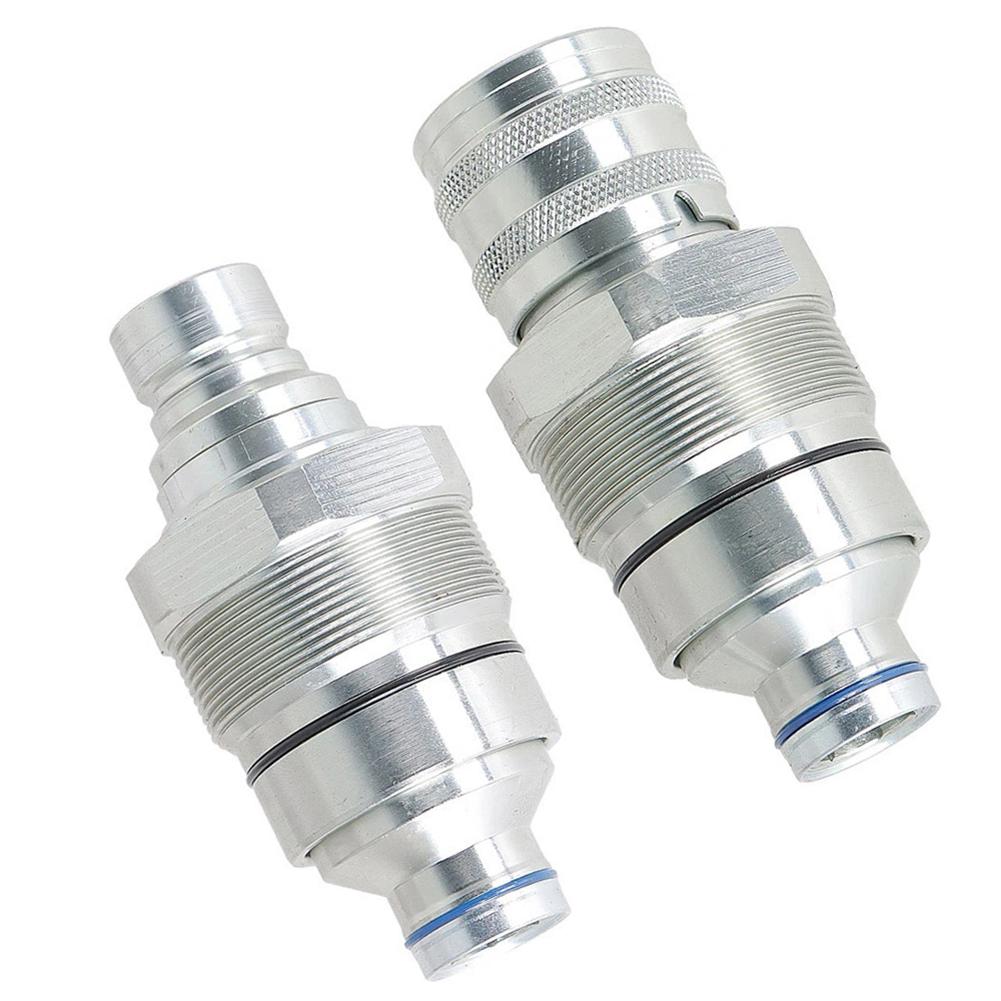 2pcs 7246802 Female Flat Connector With 7246799 Fair Flat Connector 1/2inch Hydraulic Male & Female Flat Face Coupler Kit