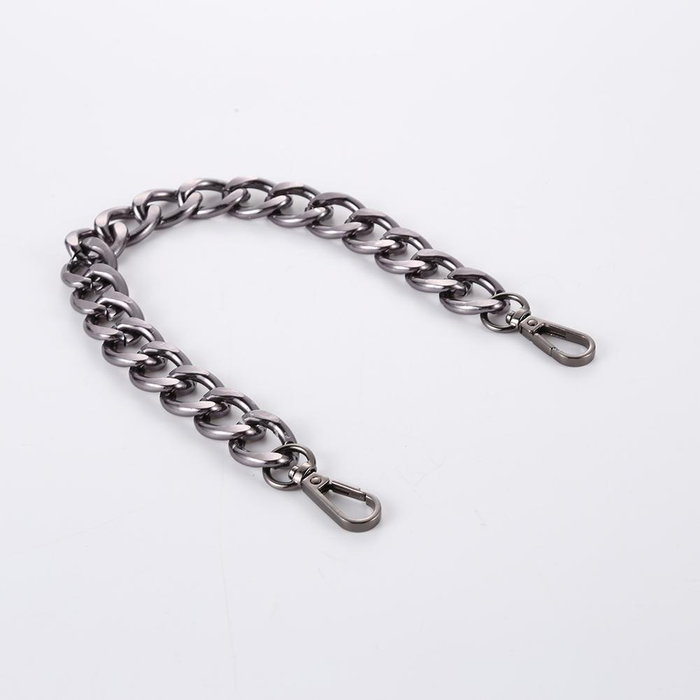 40cm Punk Metal Thick Chain Bag Shoulder Strap DIY Handbag Handles (Black)