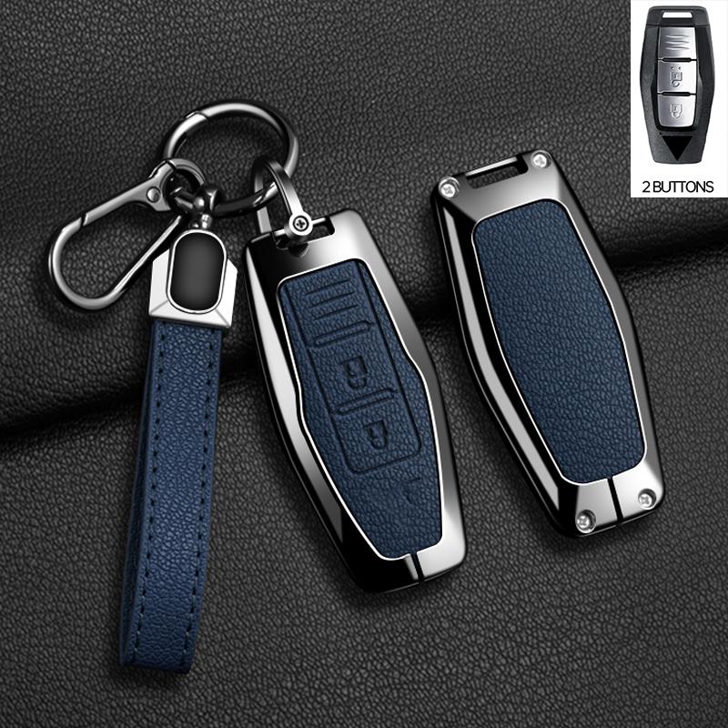2 3 4 Buttons Auto Intelligent Key Fob Cover Case Key Ring Fit For Mitsubishi Outlander Control Smart Key Fob Mount Auto Accessories