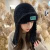 Earmuffs Woolen Beanie Hat Solid Color Winter Hood Hat Cute Plush Ear Protection Hat  Female/Girls