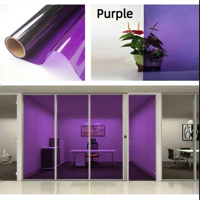 

Rainbow Window Sticker Adhesive Vinyl Sun-Blocking Decorative Film for Glass Doors and Partitions фіолетовий