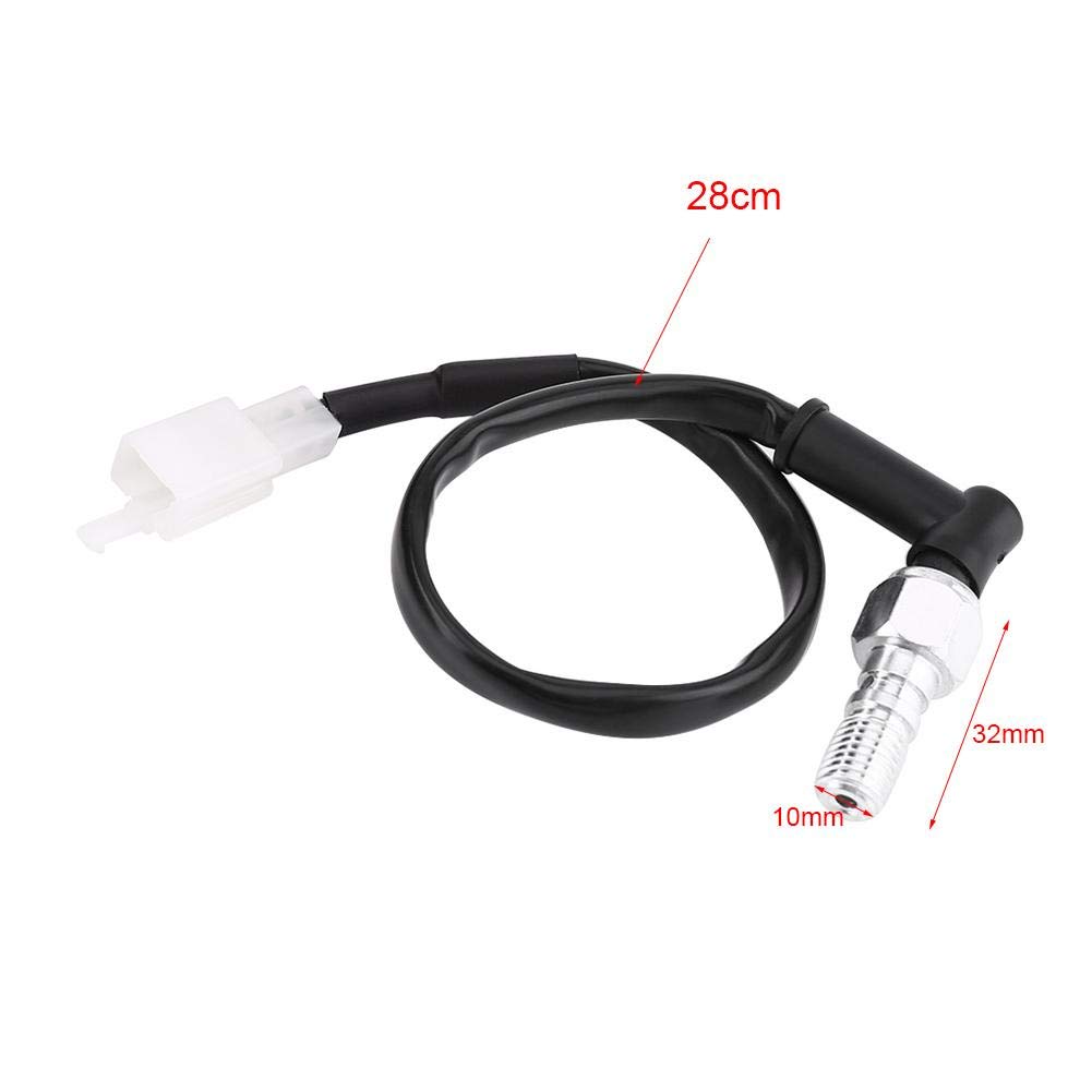 Atyhao Single Hydraulic Brake Switch Motorcycle Hydraulic Brake Switch Banjo Bolt Pressure Switch Curved