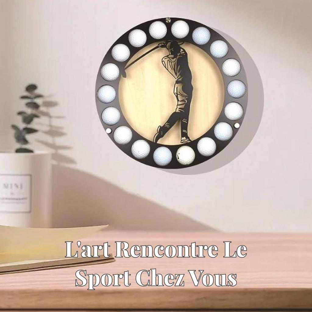Golf Ball Display Stand, Metal Silhouette, Decorative Cabinet