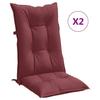Hochlehner Seat Cushions 2 Pcs Melange Burgundy 120 X 50 X 7 Cm Fabric