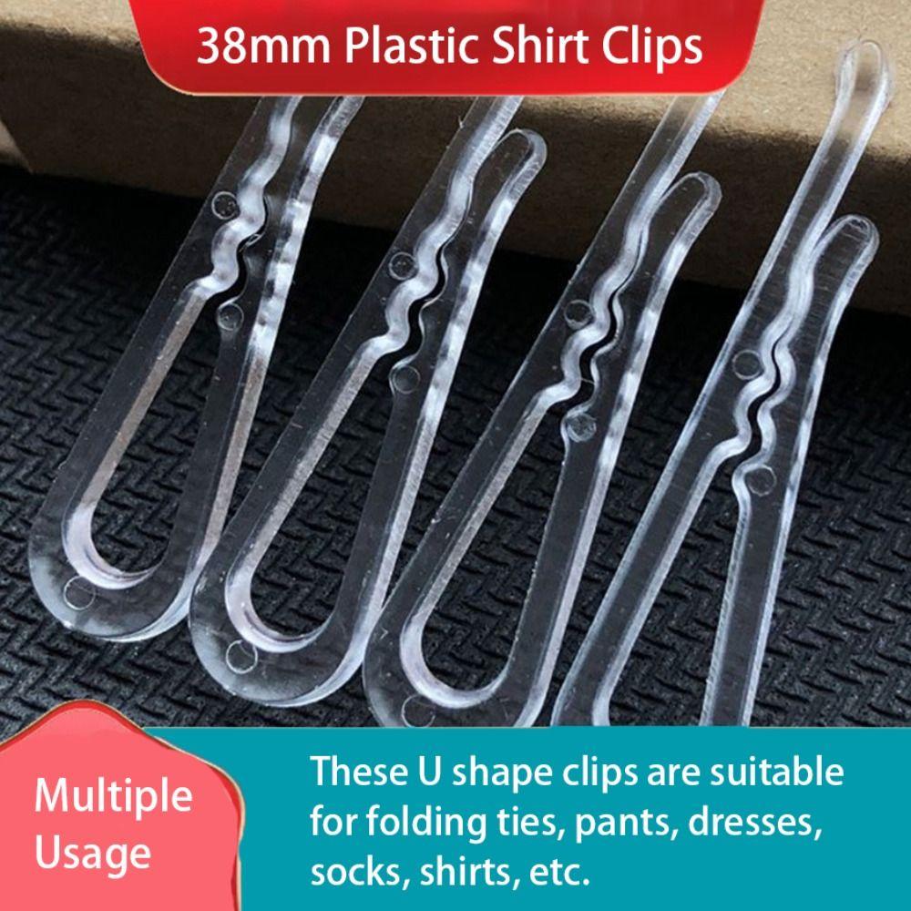 1000pcs with Anti slip Teeth Shirt Pin 38mm Sock Package Clips U Shape Clips Garment Accessories