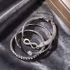 Luxury Infinity Symbol Heart Bracelet Set Love  The infinity symbol combination design is slim and lightweight, supports layering and can be worn for