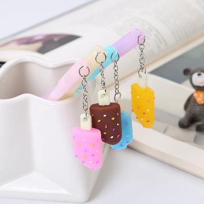 Back To School Season 10pcs 0.5mm Creative Chocolate Ice Cream Pendant Gel Pen Prize Gift Ice Pen Pen Learning Stationery Water-based Pen