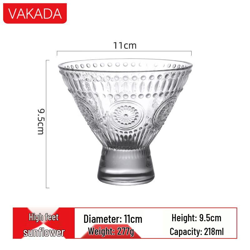 VAKADA Creative Glass Ice Cream and Dessert Cup