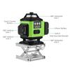 16-Line Self-Leveling 4D Green Laser Level with 360° Bluetooth Alarm