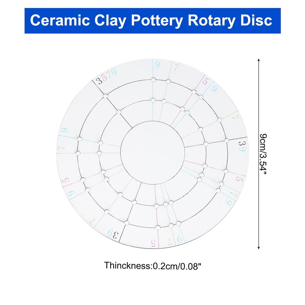 PATIKIL Ceramic Rotary Disc 9 x Spinning Pottery Trimming Rotary Trim Rounding Paint Craft Projects 0.2 cm, Tool, Trimmer, Stabilizer, Device, Spray,