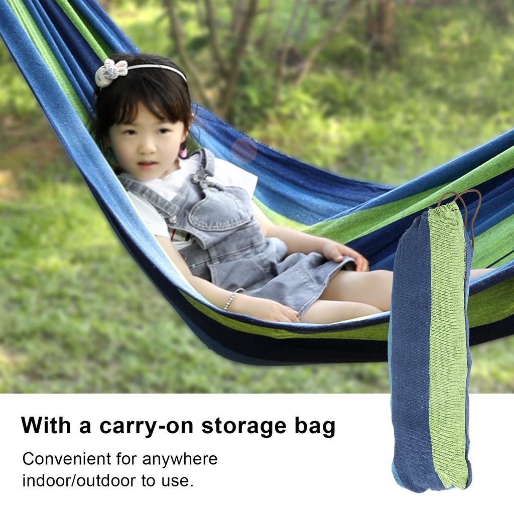 Leichte Campinghängematte Tragbare Outdoor-Reisehängematte mit Hartholz-Spreizstange