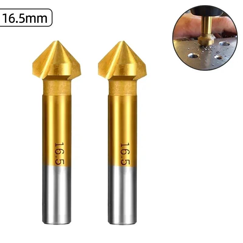 3 Flute Countersink Drill Bit 90 Degree Chamfering Tools Chamfer Cutter 6.3-20.5mm Chamfering Cutter Wood Metal Hole Drilling