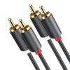 UGREEN RCA 1M Audio Stereo Audio 2RCA To 2RCA HiFi Sound 24K Connectors Cable, Cable, Cable, (Red/White) Conversion, Quality, Gold-Plated