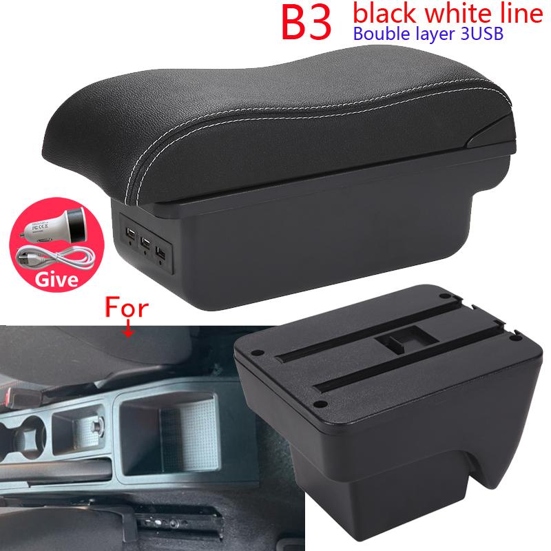 For Seat Ibiza Armrest Box For Seat Ibiza 6j MK4 IV 6L Car Armrest 2018-2025 Storage Box Retrofit Parts Interior Car Accessories