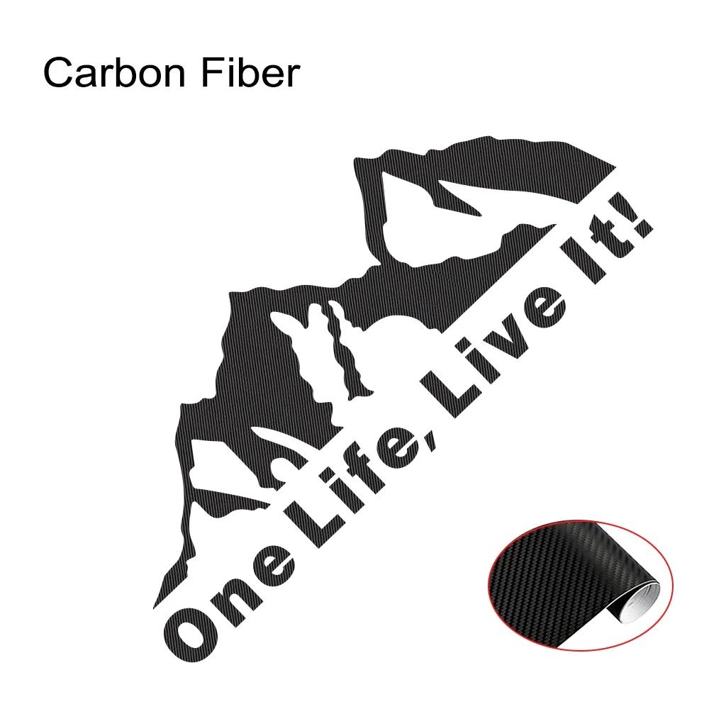 ONE LIFE LIVE IT Car Tuning Off Road SUV Truck Mountain Silhouette Car Sticker Vinyl Car Sticker Decals Decoration Accessories