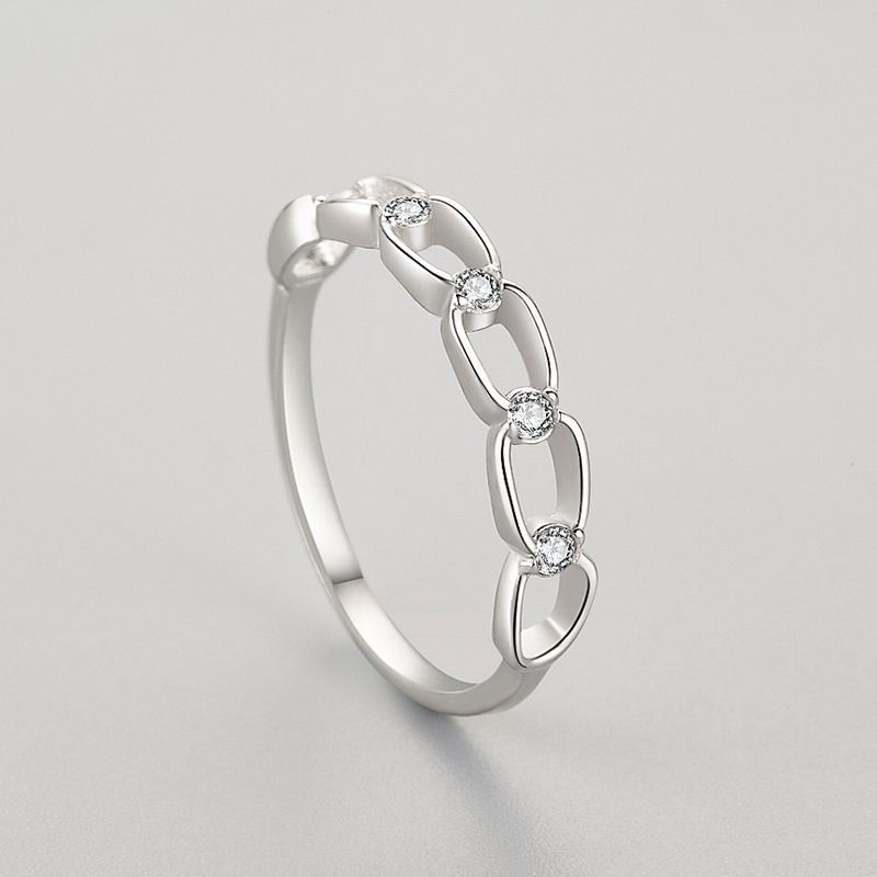 Tancise Classic 925 Sterling Silver Zirkonový prsten Dámské šperky Svatební slib Dárek na párty