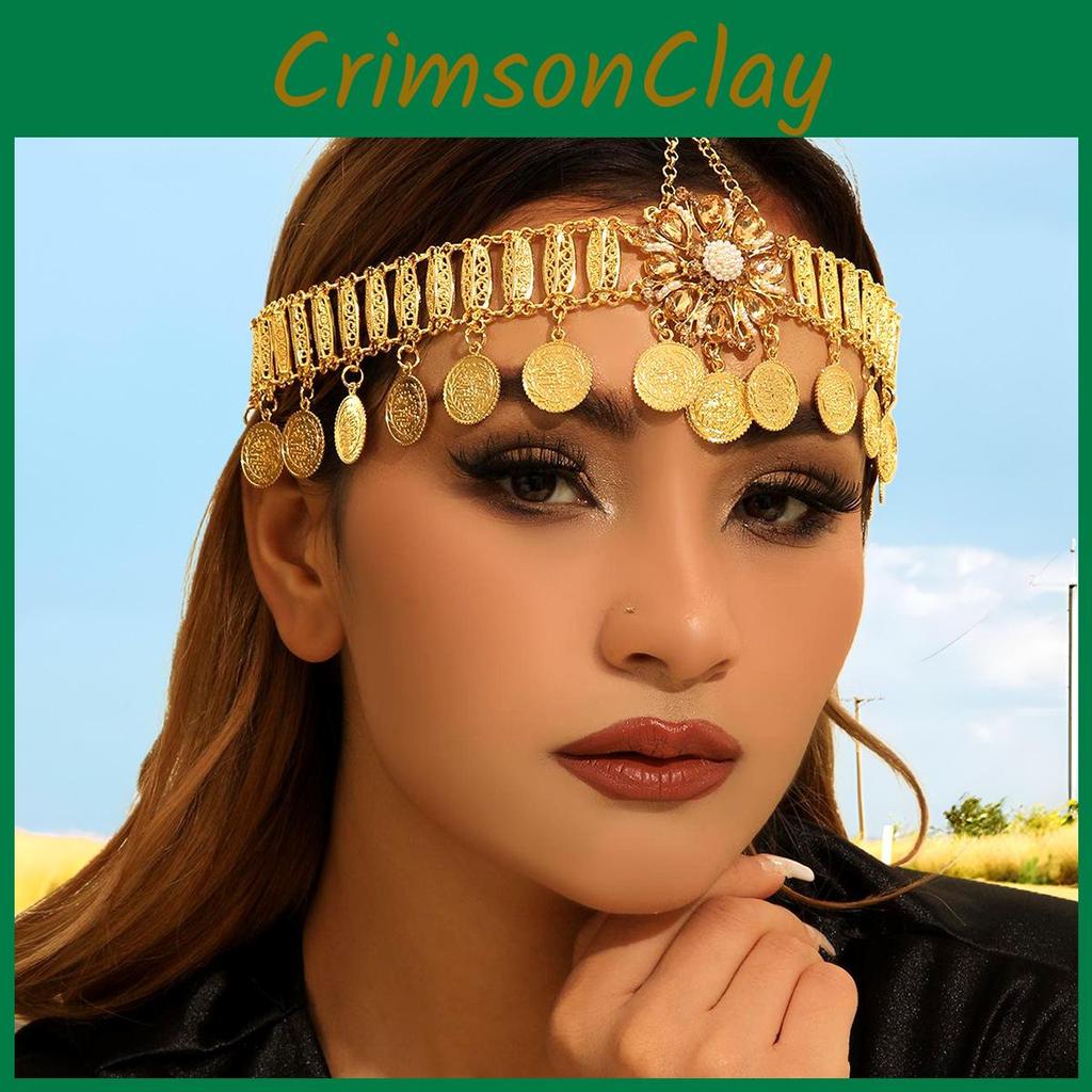 Style Arabian Rhinestone Flower Women Headwear For Brides And Occasions Special