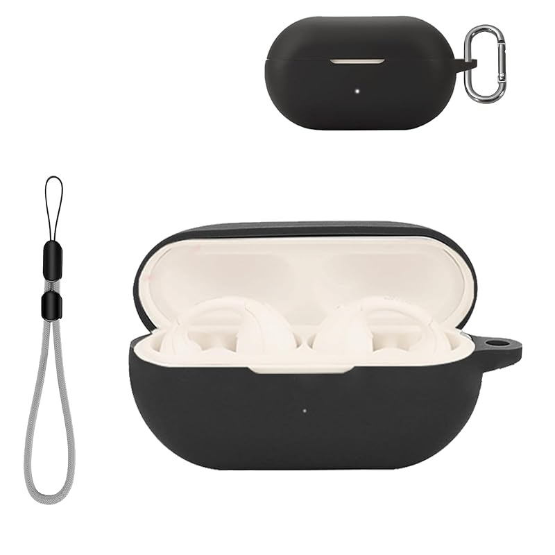 

Ambie Sound Earcuffs AM-TW02 for case Cover [YANMONGI] Wireless earphones protective cover silicone protective case -With chain charging case cover