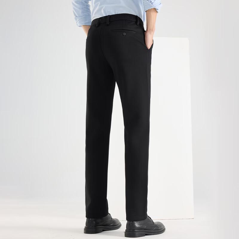 Men's Thickened Warm Straight Business Casual Pants