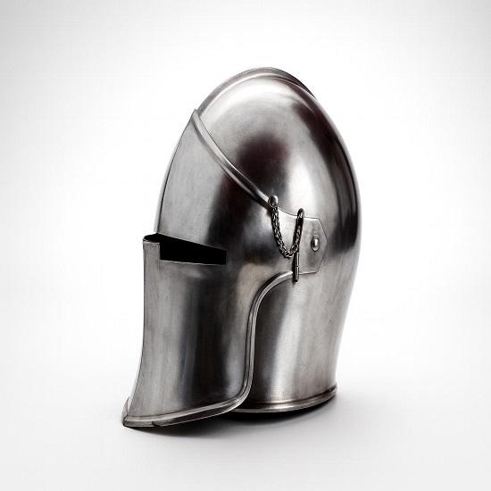 Handmade Steel Knight Helmet Crusader Barbuta Armor Cosplay Display