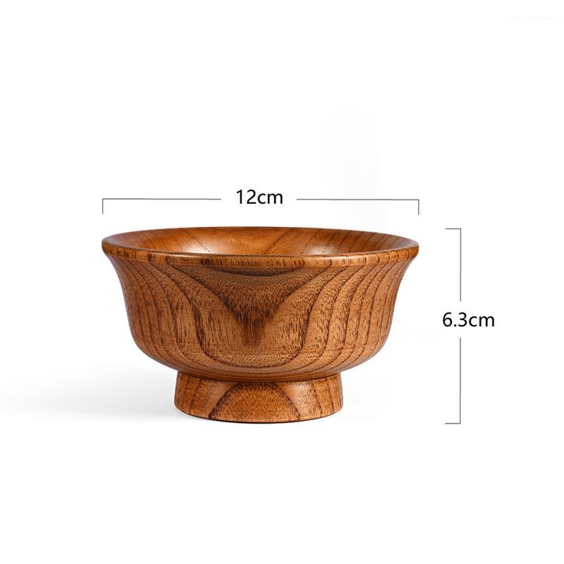 

Natural Wood Bowl Sauce Salads Salad Ramen Bowl,Anti Edge High Foot Milk Tea Wooden Bowl Restaurant Creative Anti Scald Bowl