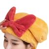 1Pc Hair Drying Towels Head Wrap with Bow-Knot Shower Cap Hair Turban HairWrap Bath Cap for Curly Long Wet Hair Drying Hair
