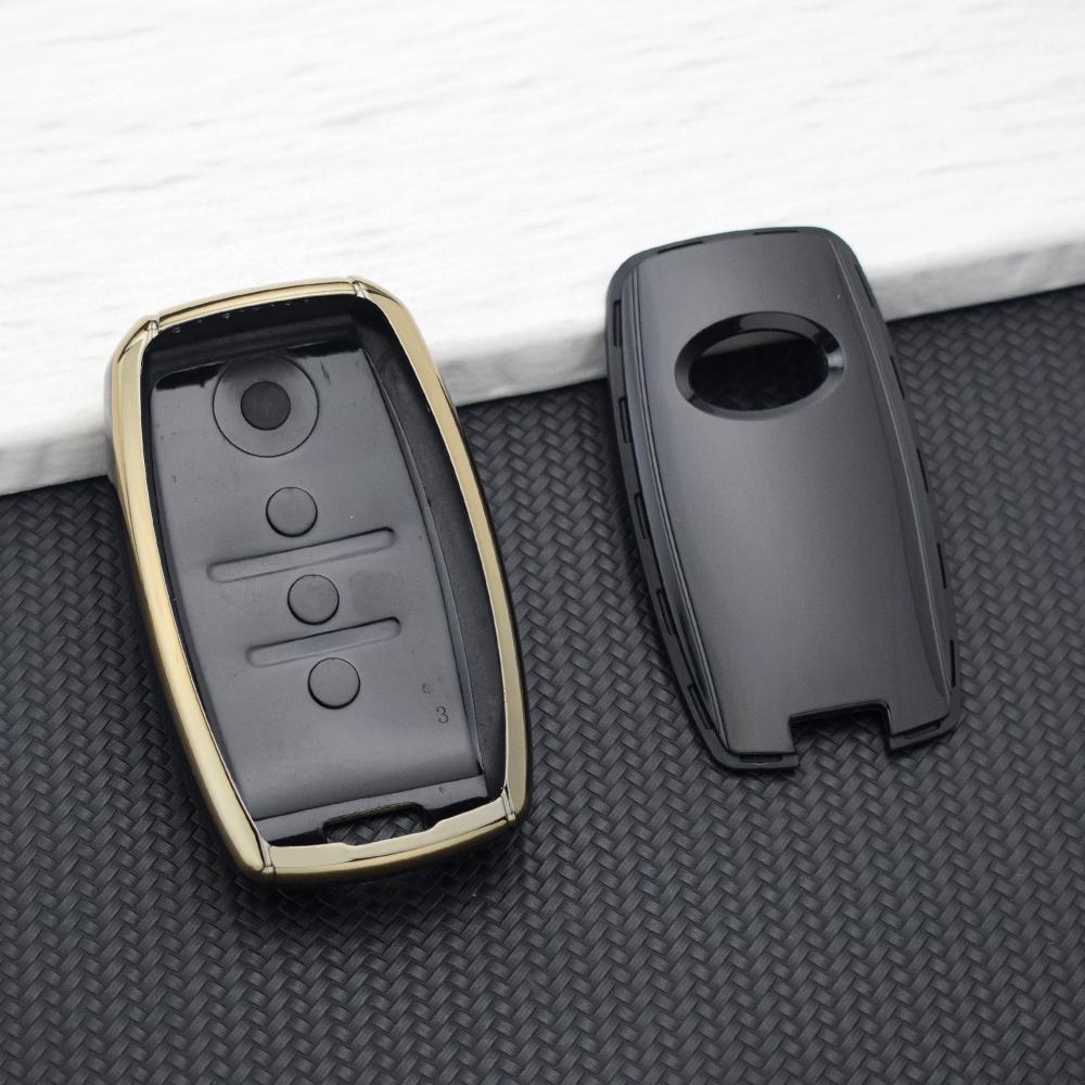 TPU Anti-Scratch Car Key Fob Cover for Kia Optima Sorento Niro Soul KX3 KX5 K3S RIO Ceed Cerato - 4 Buttons Protective Key Case