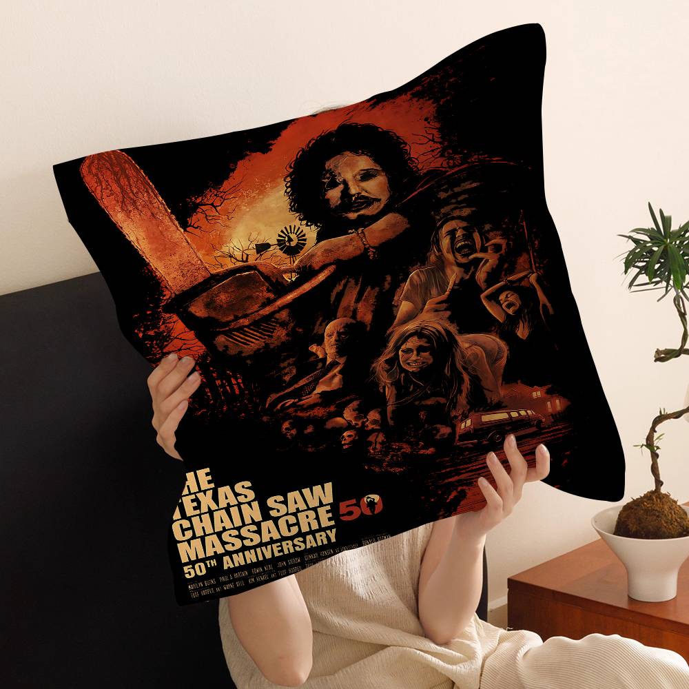 T-Texas Chainsaw Massacre Movie Cushion Cover Pillow Cover Decor Pillowcase Printed Cushion Case For Couch