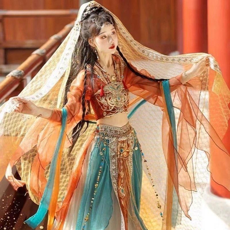 Exotic Hanfu Yuzhou Ji [One Dream Dunhuang] Dunhuang Feitian Heavy Industry Daily Embroidery Western Regions Girl