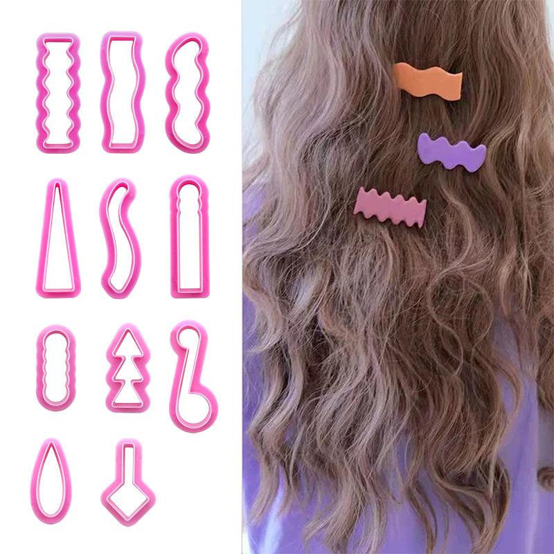 1Set Polymer Clay Earring Cutter Multiple Shapes Clay Cutter Geometric Shape Clay Pendant Polymer Clay Tool Cookie Cutter
