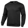 Unisex Solid Color Round Neck Pullover Ribbed Long-sleeved Sweatshirt