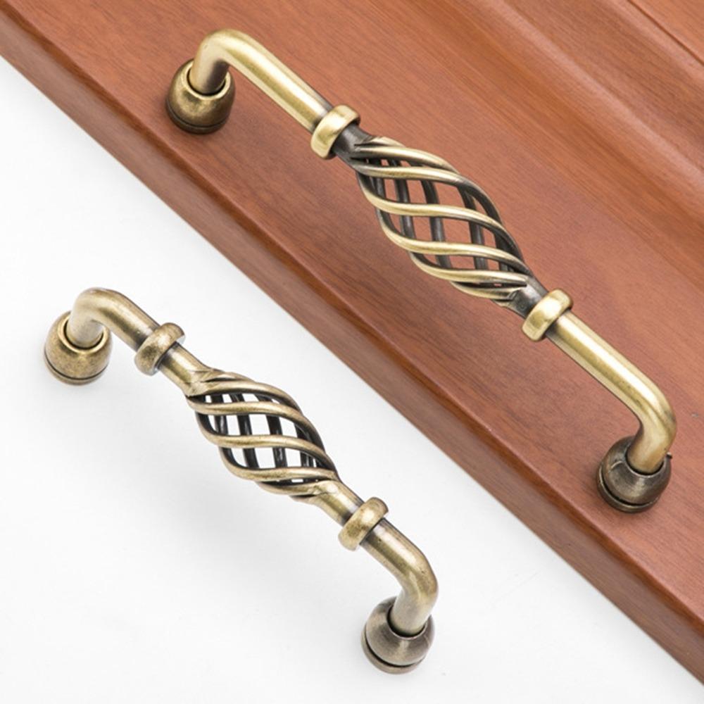 Antique Bronze Birdcage Home Hardware Cupboard Wardrobe Handle Pull Drawer Knobs Door Knob Furniture Handles Cabinet Pullers