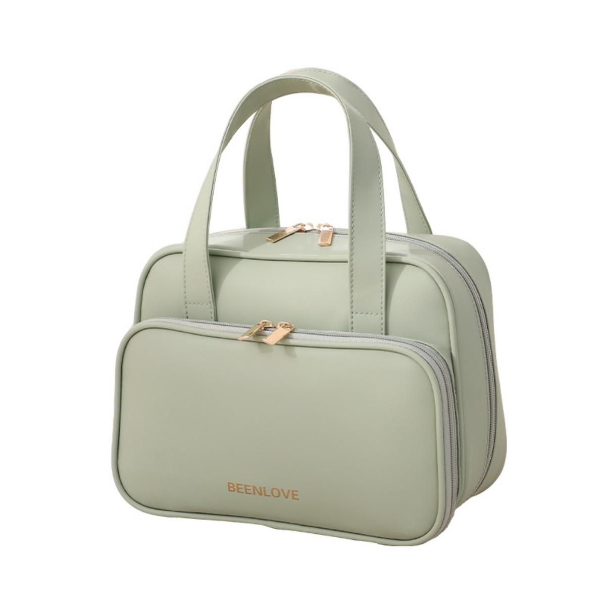 

Ручна квадратна косметичка, Дорожня сумка для зберігання косметики, Водонепроникна косметичка, Велика місткість світло-зелений колір