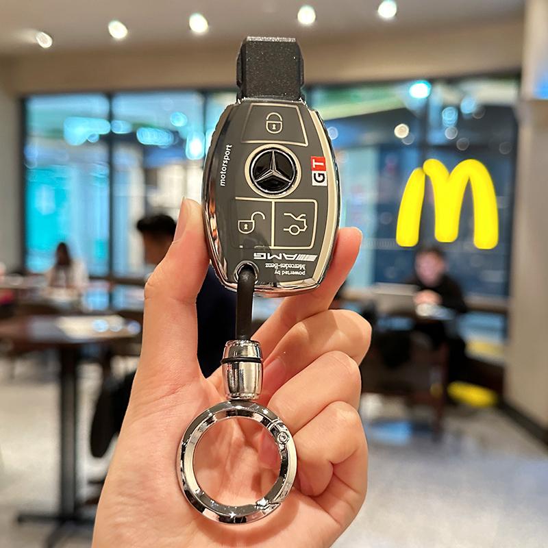 CRX1 New TPU Car Logo Smart Key Case Cover Shell Accessories For Mercedes Benz AMG A B C E GL S GLA GLK CLS Class W463 W204 W176 W205
