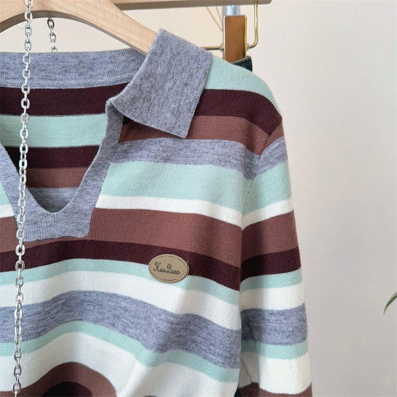 Sweater for Women Winter Cotton Thickened Pullover Warm Knitted Stretchy Long Sleeve Oversize Jumper Sweater Tops
