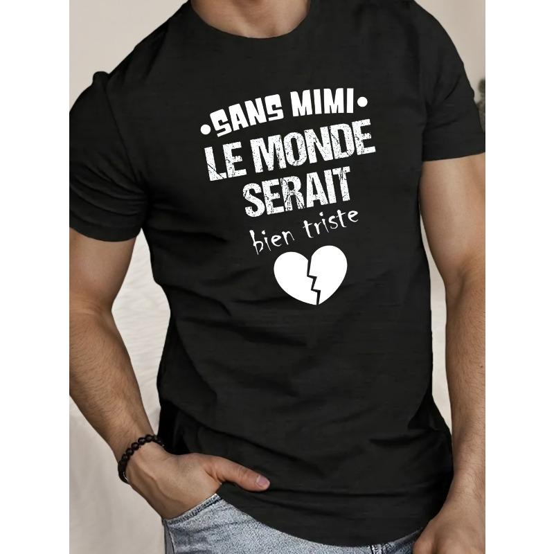 

European Size Fun French Men s Short Sleeve T-shirt Summer T-shirt Top 4XL чорний