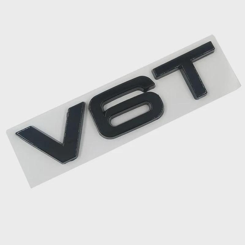 Car Styling 3D Metal V6T V8T V6 V8 T Fender Side Body Emblem Tail Trunk Fender Badge Sticker For A4 A3 A5 A6 A1 Q3 Q5 Q7
