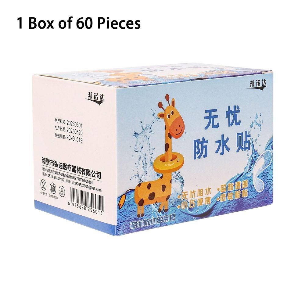 

60Pcs Invisible Waterproof Sticker Transparent Kids Finger Stickers for Children Bathing Swimming 60Pcs/Box