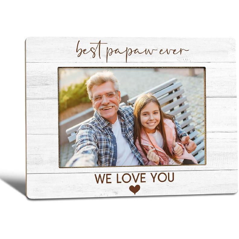 Grammy Grandma Picture Frame, Mother s Day Birthday Gifts for Grandma from Grandkids, Best Grammy Ever Photo Frame 4x6, Grandmother Wooden Photo papaw