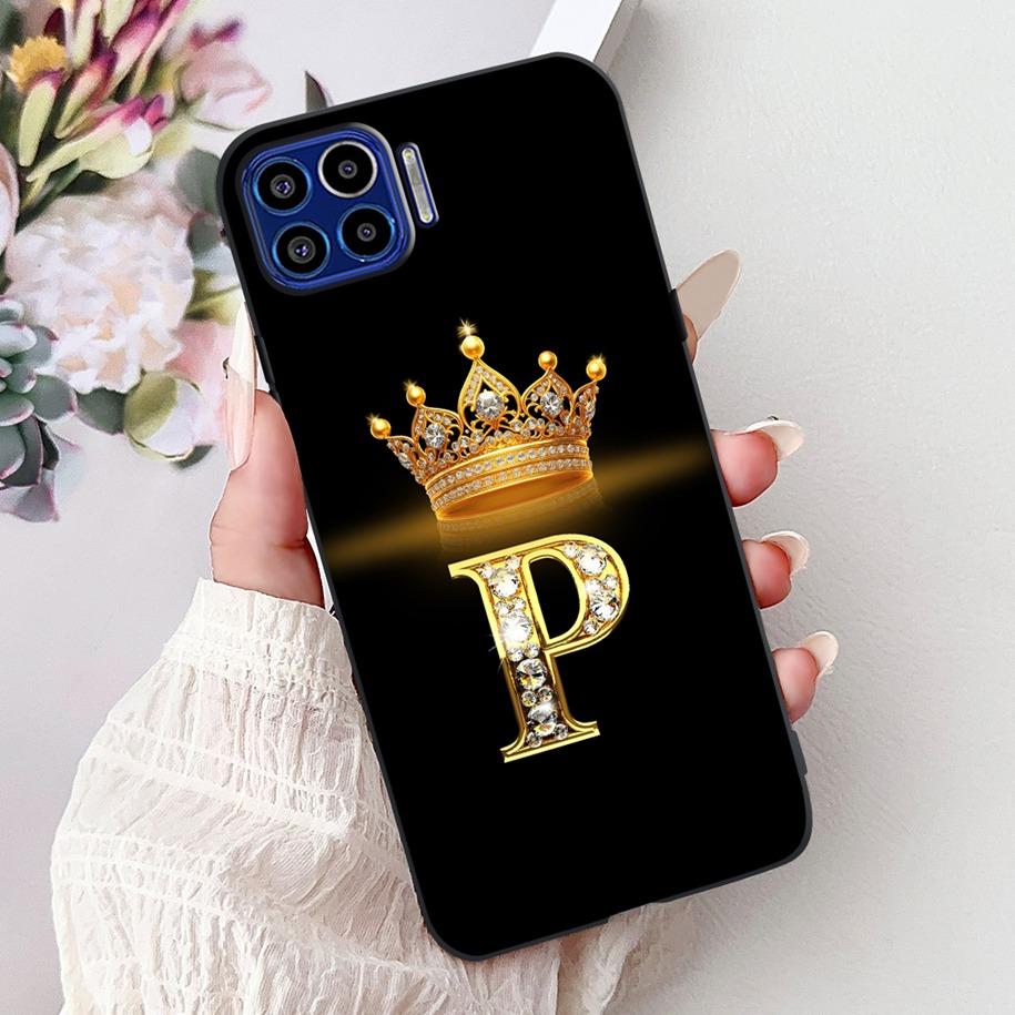 For Motorola One 5G Case Popular Letters Flower Crown Soft Silicone Shockproof TPU Couple Cover For Moto One 5G 2020 Phone Cases