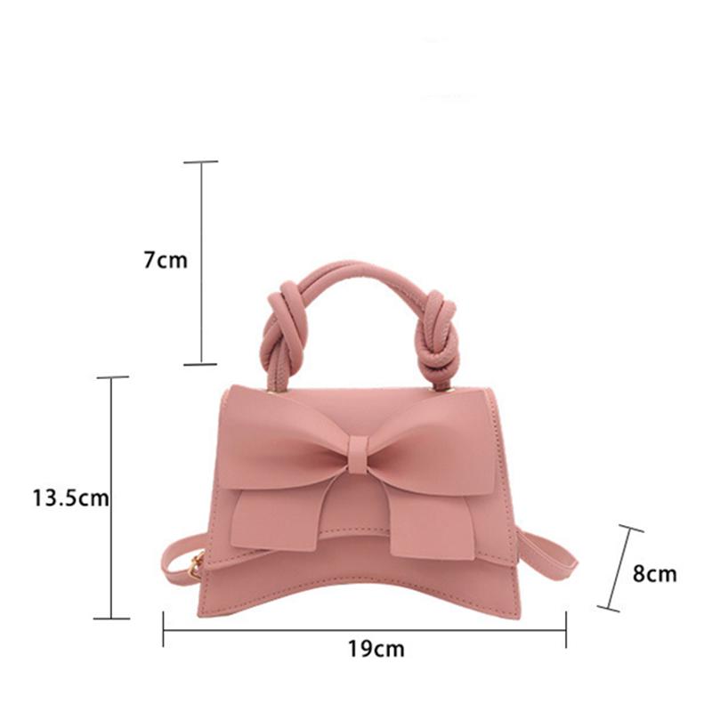 PU Solid Color Bow Casual Tote Large Capacity Commuting High Quality Women's Bags Winter New Versatile Crossbody Bags