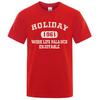 Holiday 1961 Work Life Balance Enjoyable Tops Men Summer Oversize T-Shirts Cotton Loose T Shirts Fashion Breathable New T Shirt