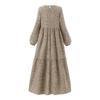 Middle Eastern Muslim Casual Polka Dot Long Sleeve Pullover Dress