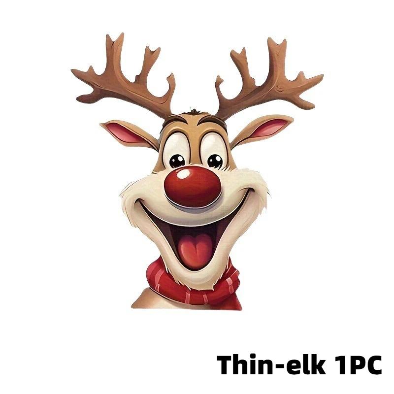 

Car sticker Door Christmas Elk waterproof Santa Claus and reindeer window decorations car sticker computer decorative